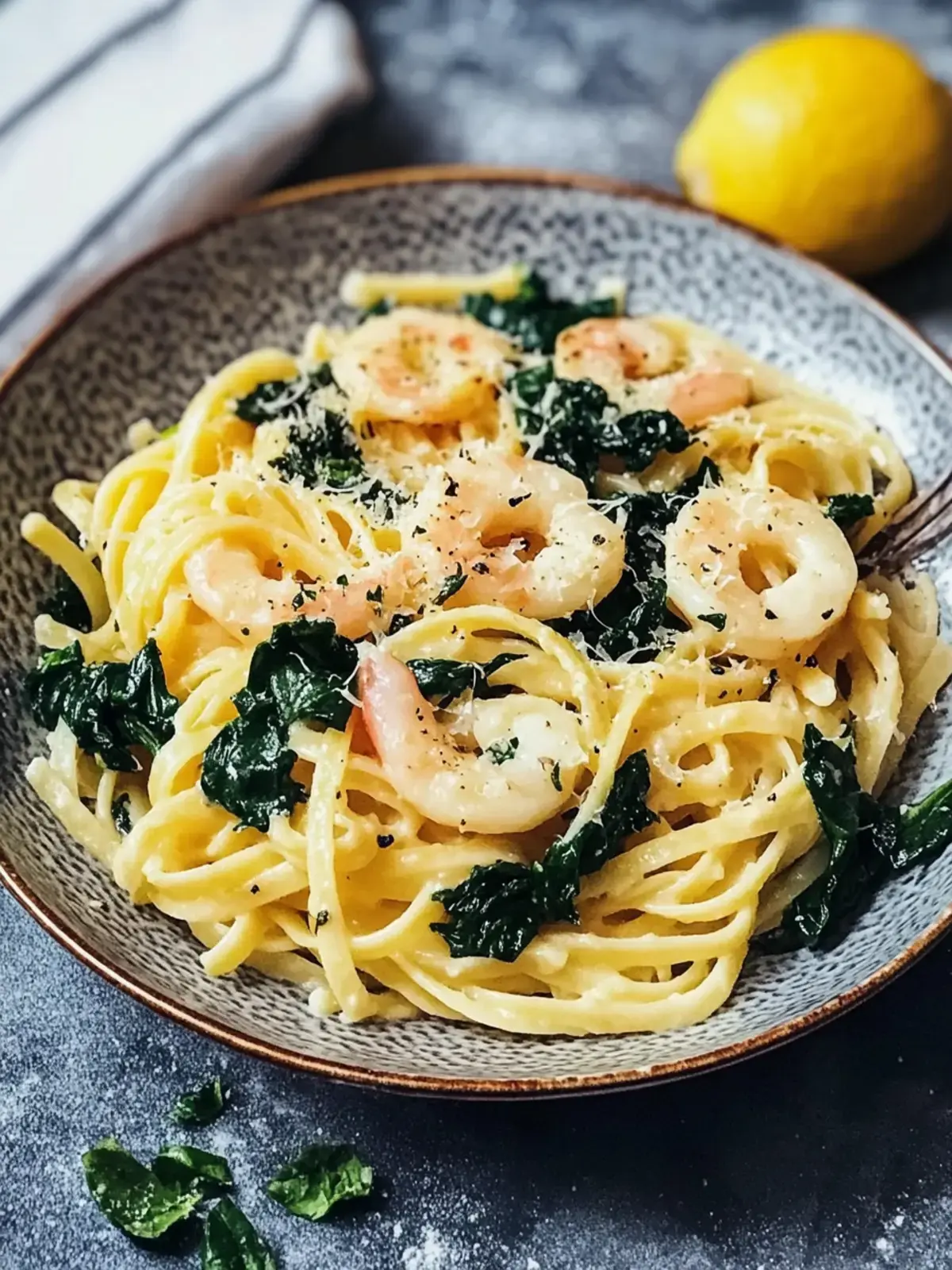 Zitronen-Knoblauch-Garnelen-Pasta