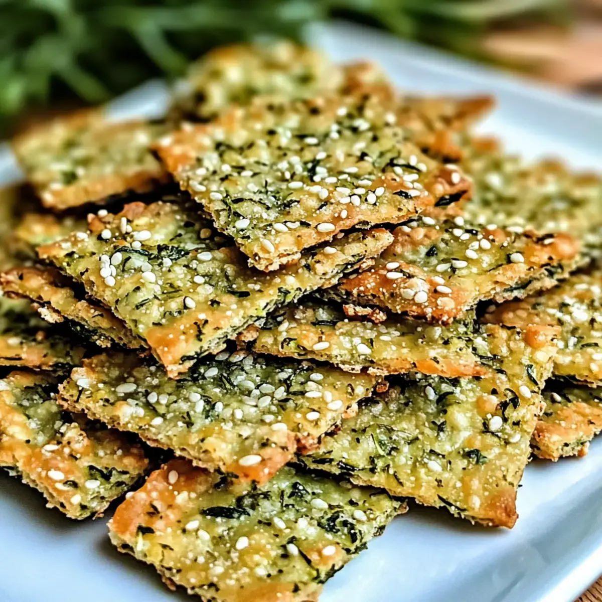 Zucchini-Kräcker mit Kräutern