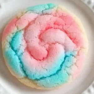 Bunte Zuckerwatte Kekse