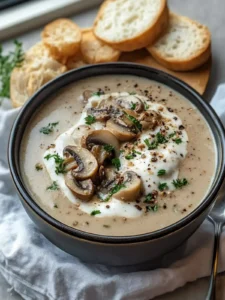 Cremige Pilzsuppe