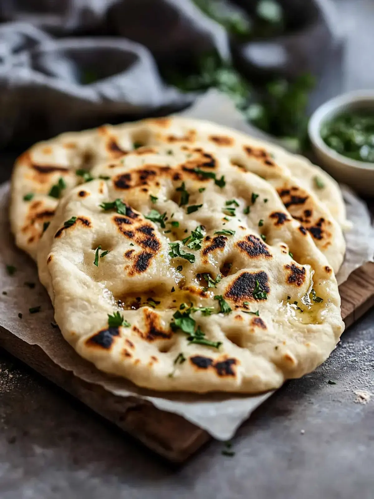 das beste einfache Knoblauch-Naan-Brot