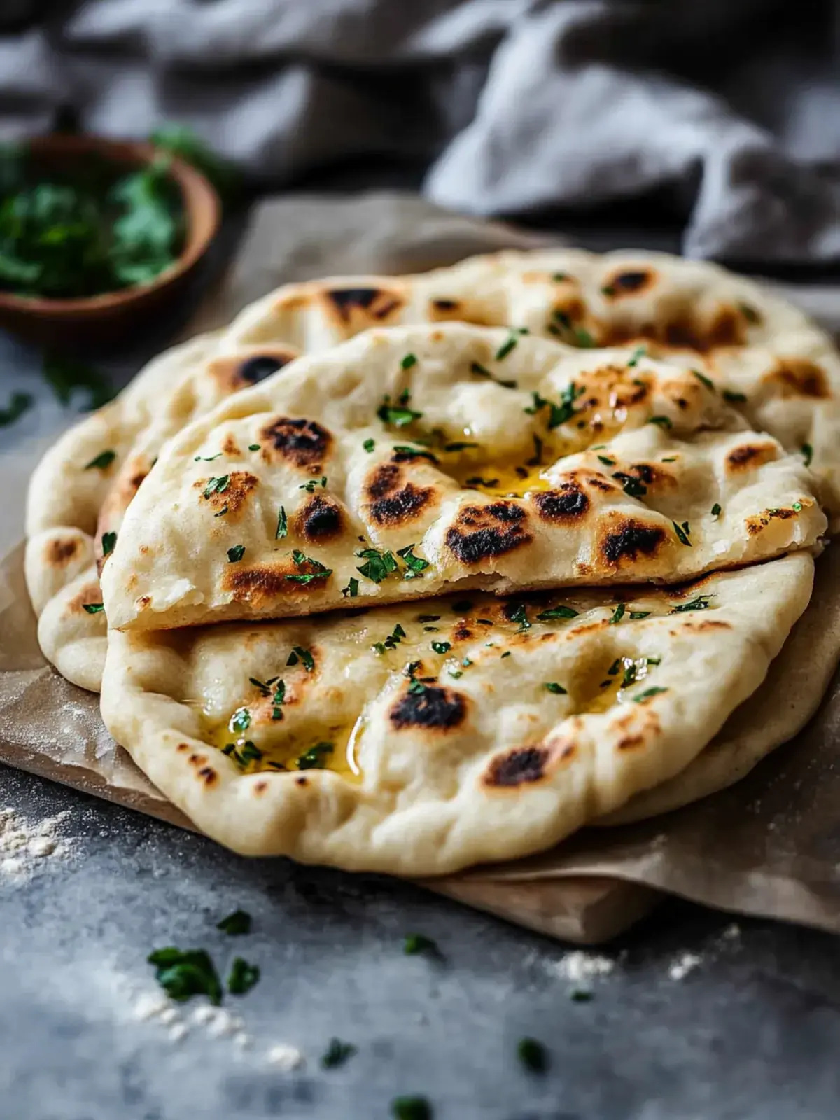 das beste einfache Knoblauch-Naan-Brot