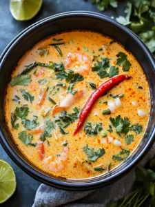 Einfache thailändische Garnelensuppe
