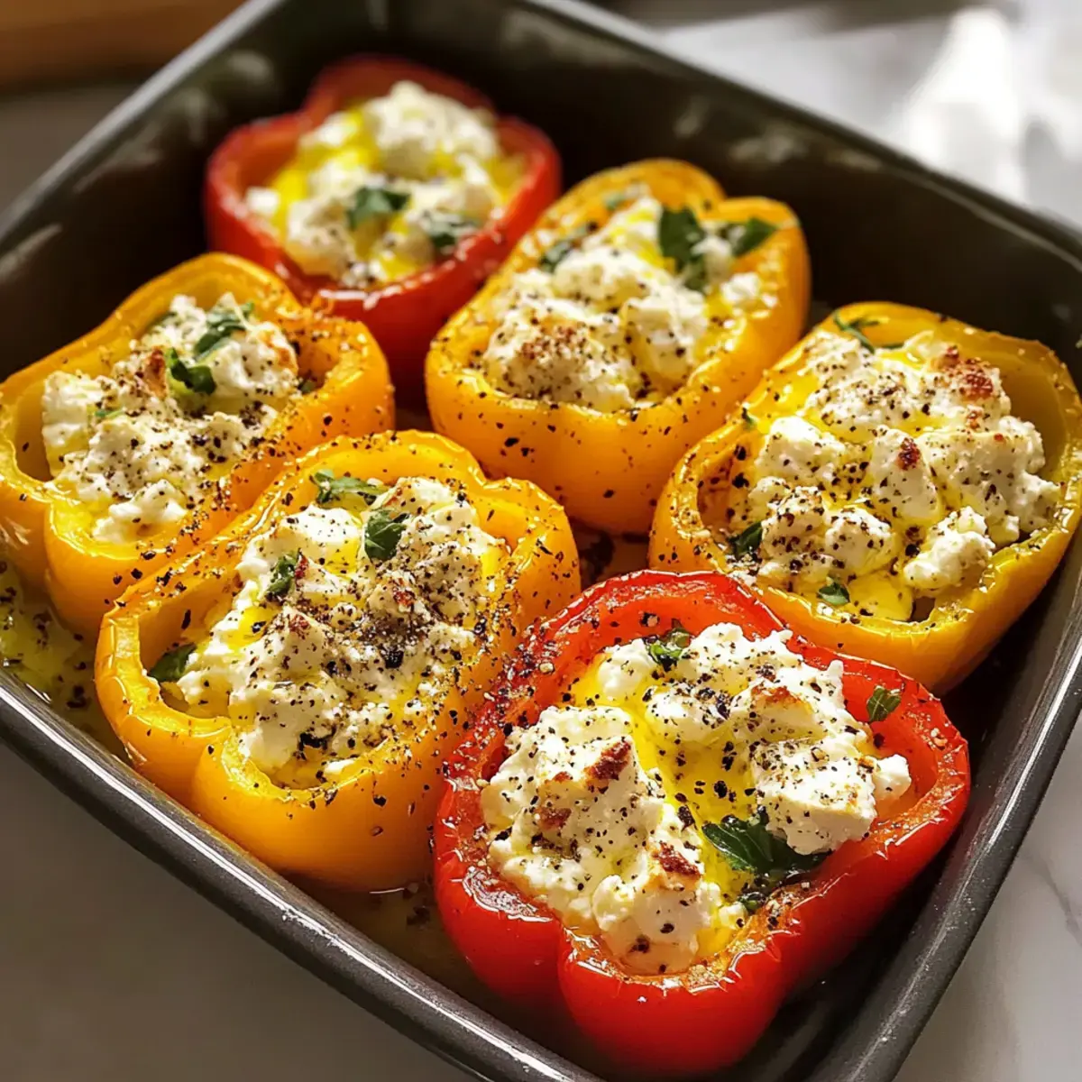 gefüllte Paprika mit Feta