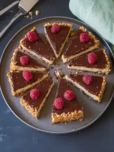 Glutenfreier Mandelkuchen mit Schokoglasur