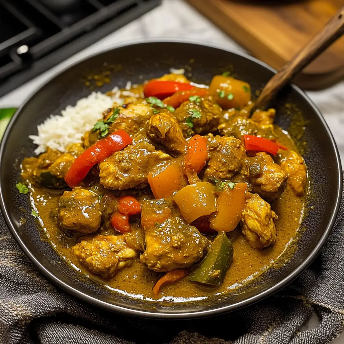 jamaikanisches curry hühnchen