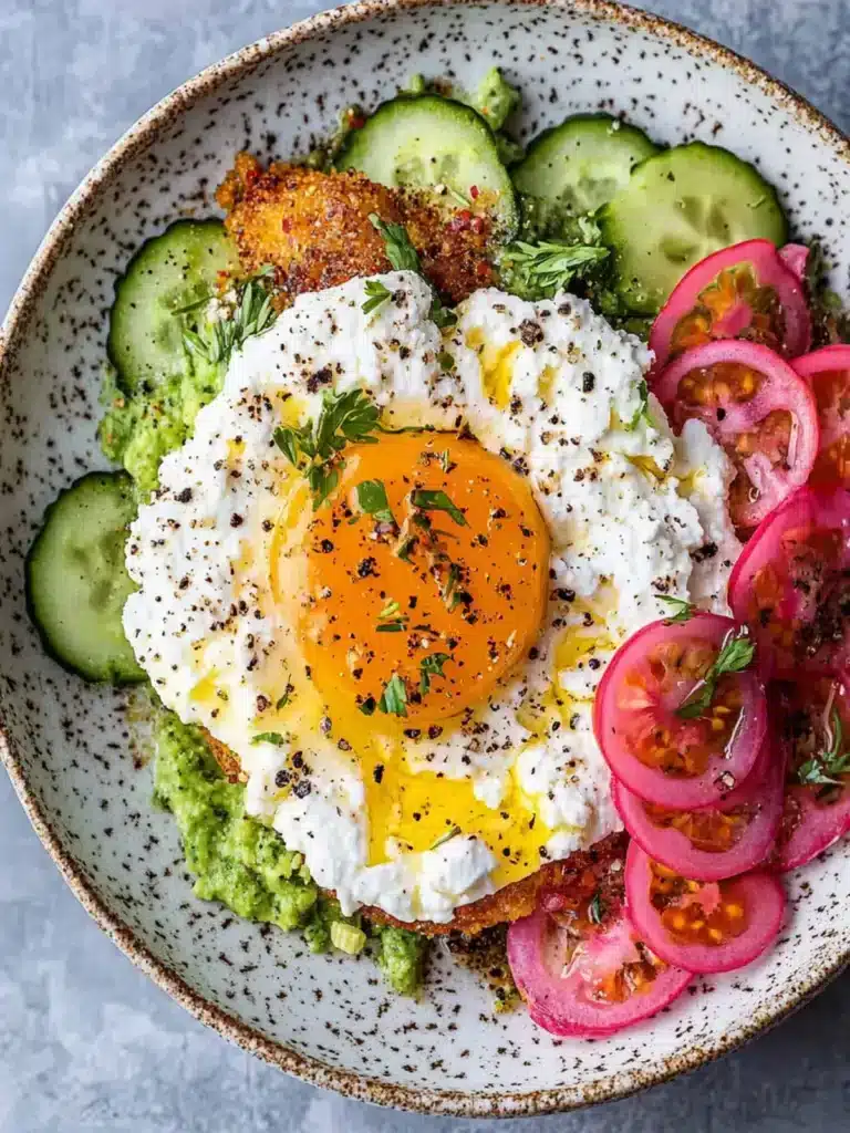 knusprige Feta gebratene Eier