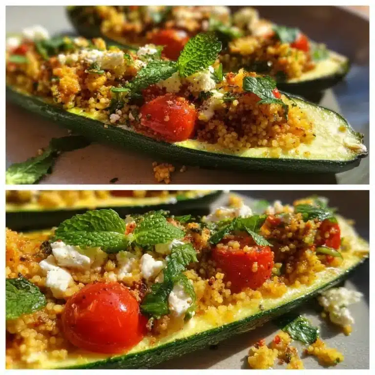 vegetarische Zucchini-Bootchen
