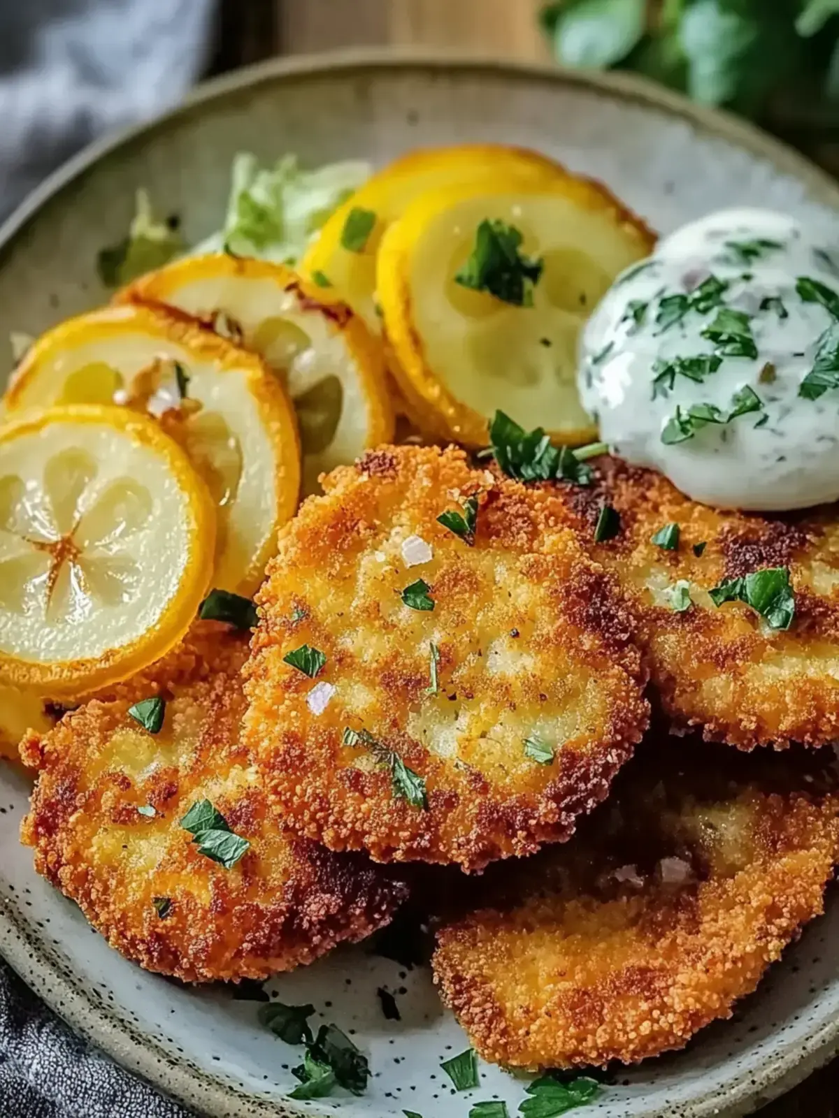 Airfryer Kohlrabi Schnitzel