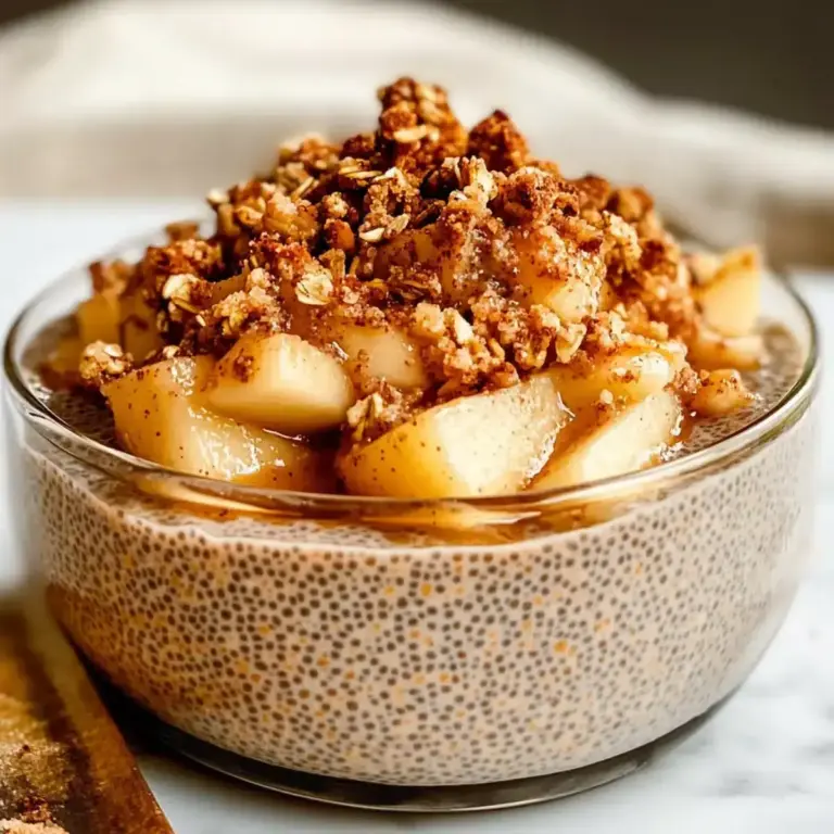 Apfel-Crumble-Chia-Pudding