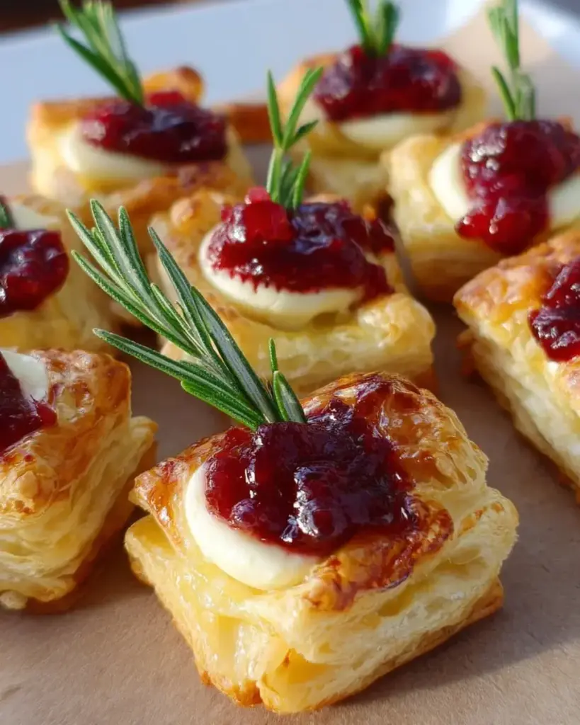 Blätterteig Häppchen Camembert