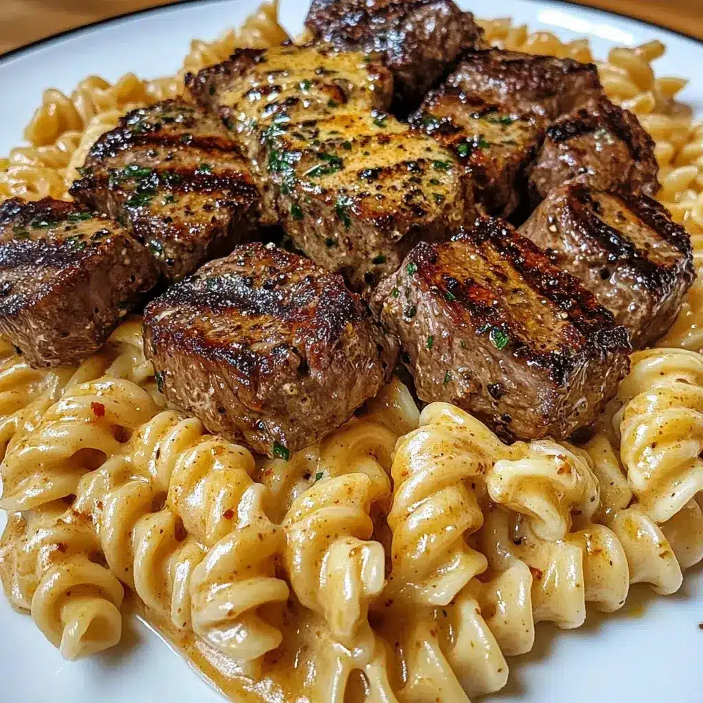 Cajun Alfredo Steak Bites Pasta