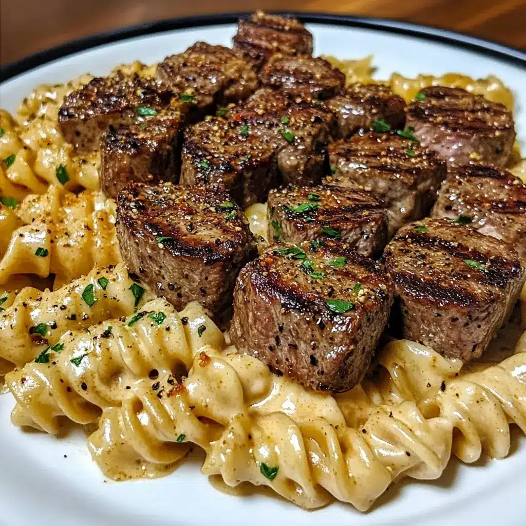 Cajun Alfredo Steak Bites Pasta