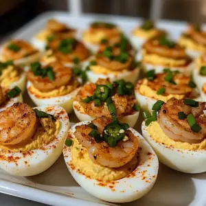 Cajun Garnelen gefüllte Eier