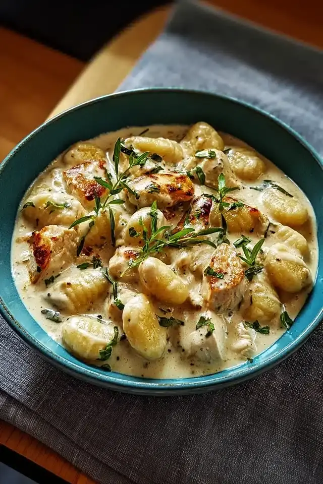 Cremige Gnocchi Hähnchen – Einfaches Wohlfühlrezept 2 Cremige Gnocchi Hähnchen