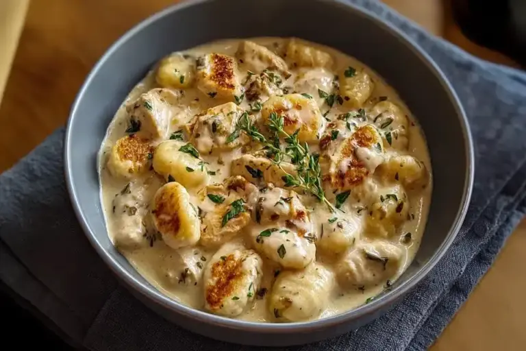 Cremige Gnocchi Hähnchen