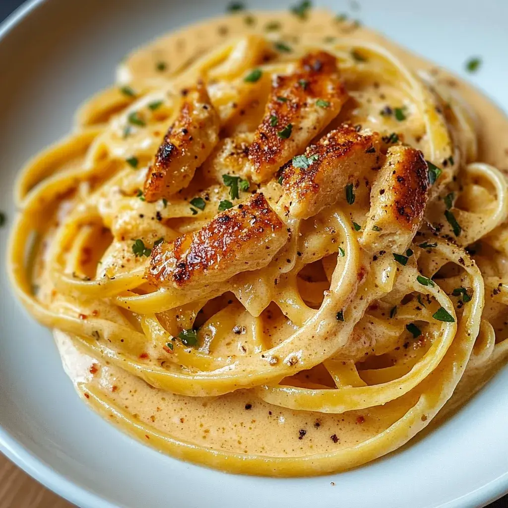 Cremige Hähnchen-Alfredo-Nudeln