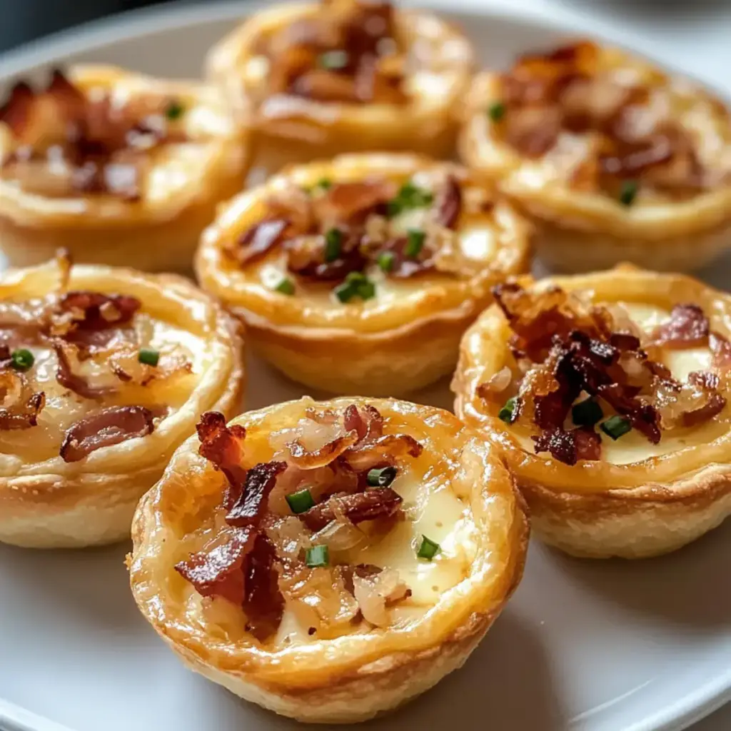 Crispy Mini Tarte Flambée Häppchen