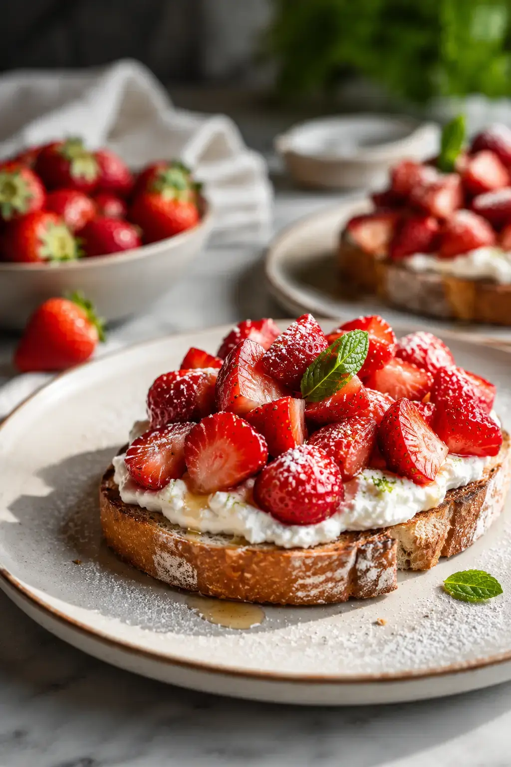 Erdbeer Dessert Bruschetta