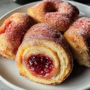 Erdbeer-Donut-Rollen