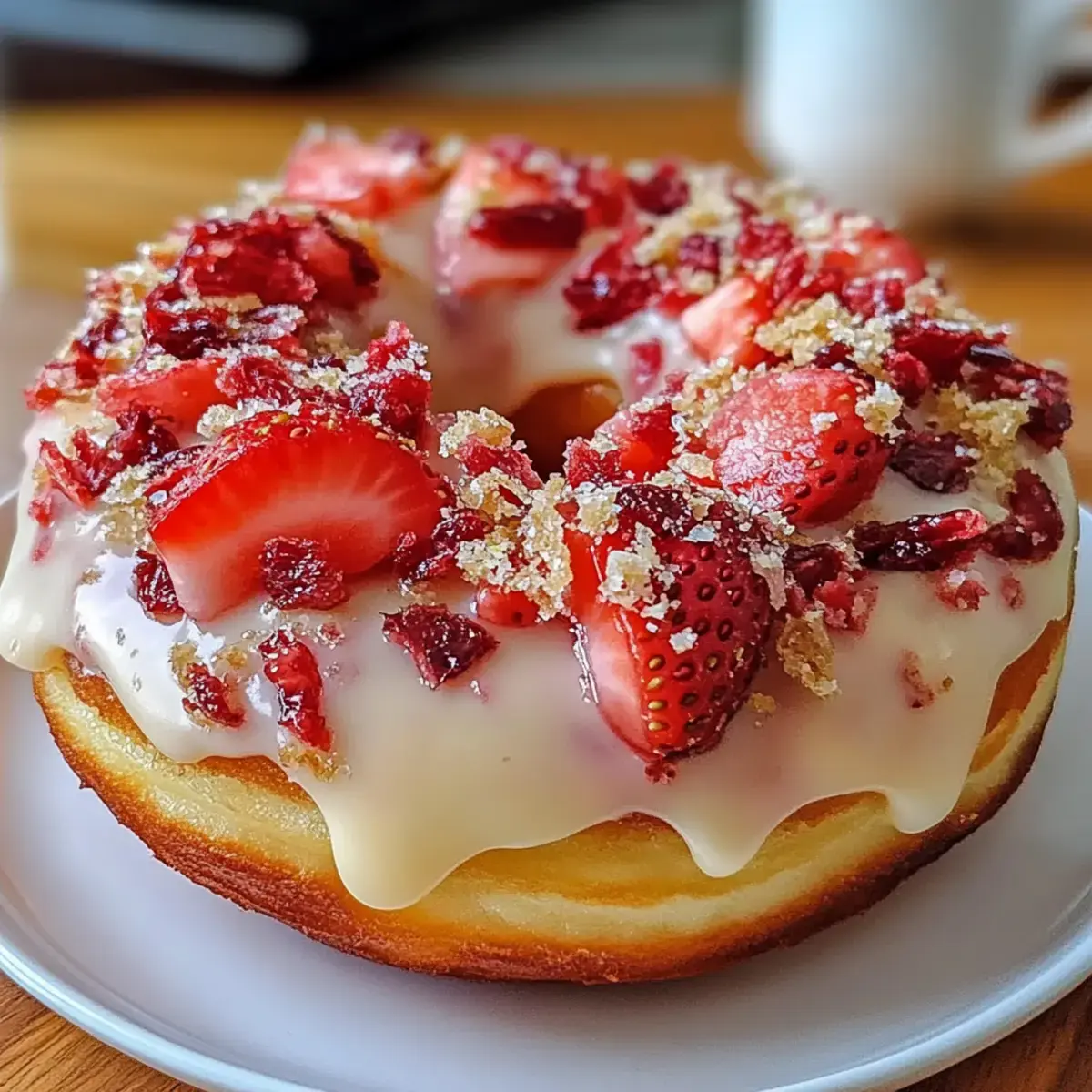 Erdbeer Käsekuchen Donuts