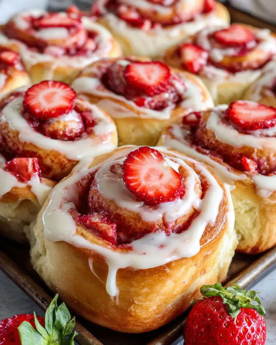 Rezept für Erdbeer-Käsekuchen-Zimtschnecken 2 Erdbeer-Käsekuchen-Zimtschnecken
