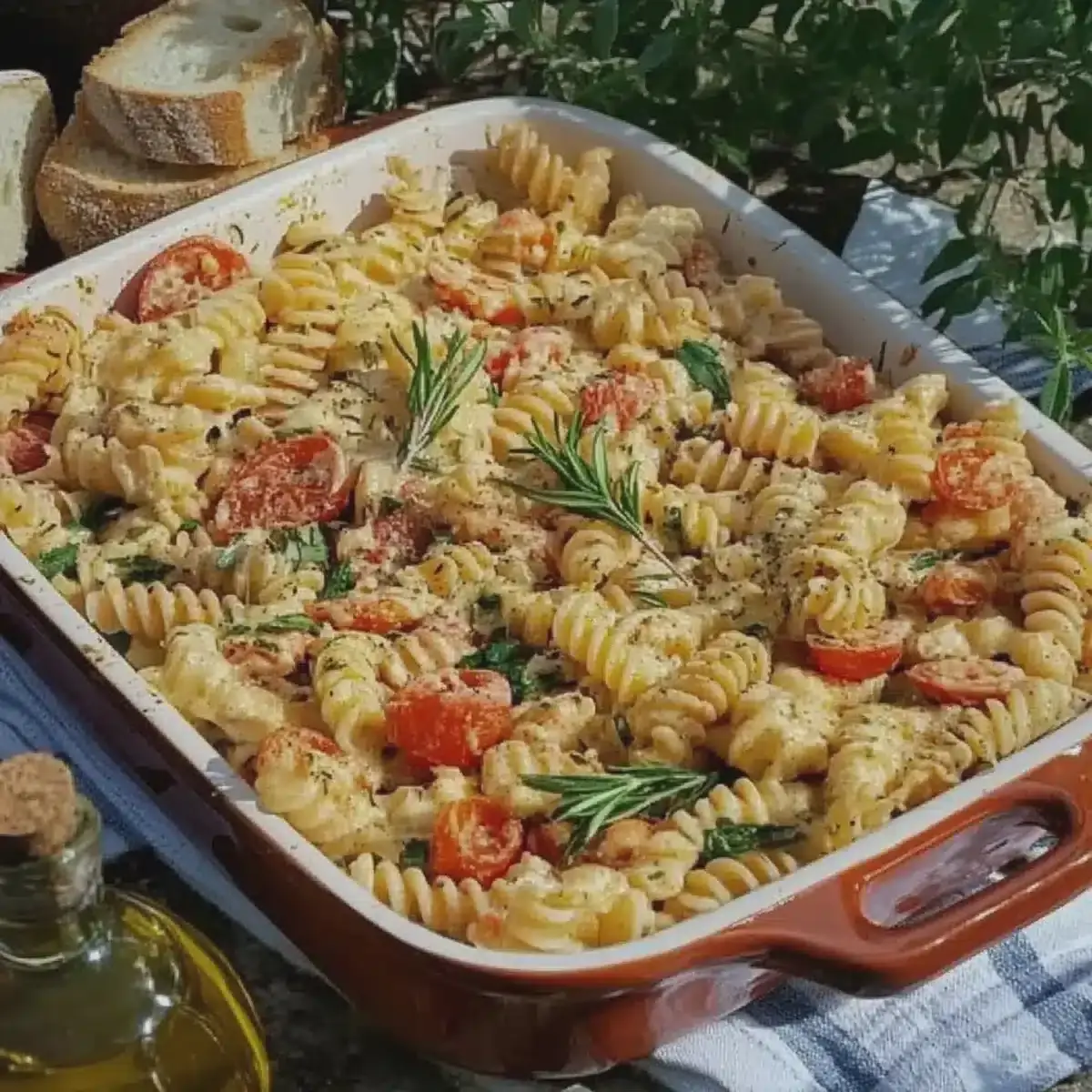 Feta Pasta aus dem Ofen mit frischem Gemüse 2 Feta Pasta aus dem Ofen