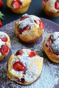 Frischkäse Muffins mit Erdbeeren