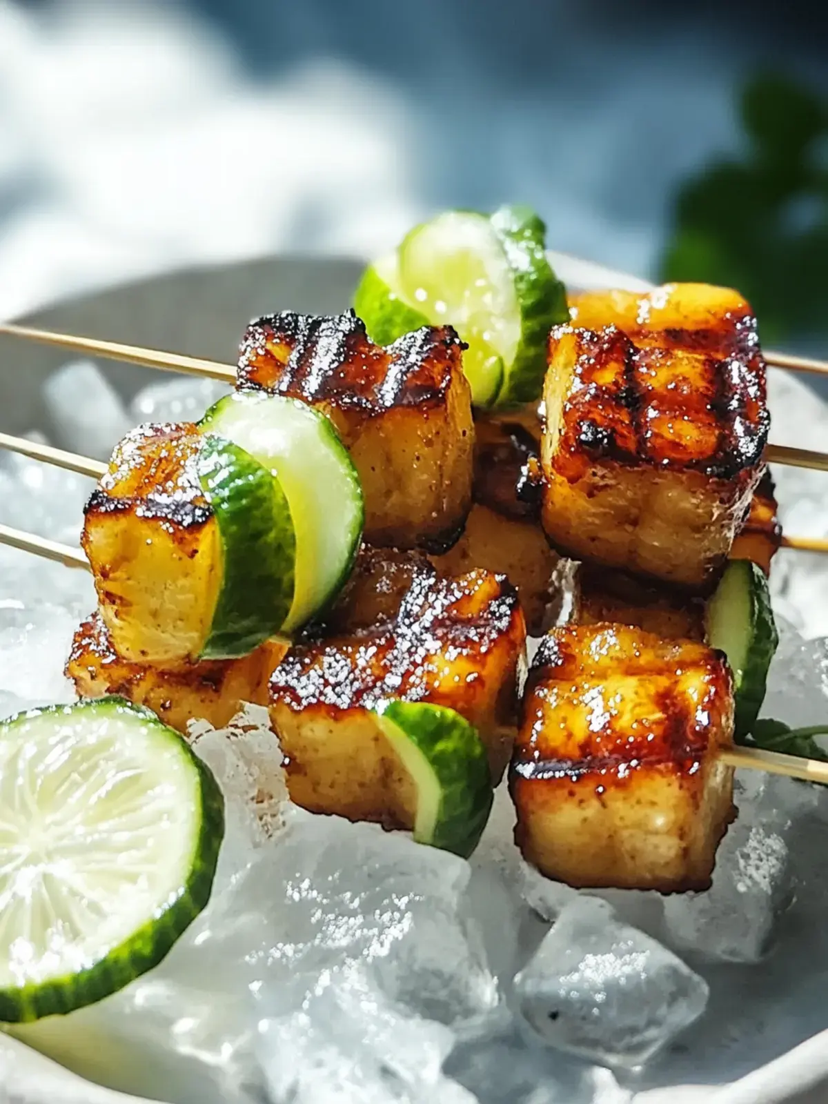 Leckere Gegrillte Honig-BBQ-Bacon-Hühnchen-Spieße selbst machen 2 Gegrillte Honig-BBQ-Bacon-Hühnchen-Spieße