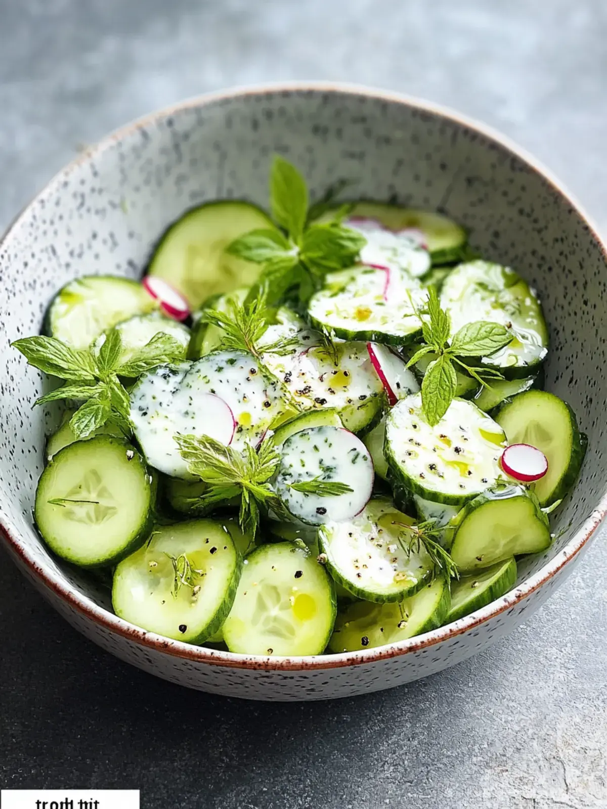 Gurkensalat Rezept mit Kräuter-Joghurt-Dressing