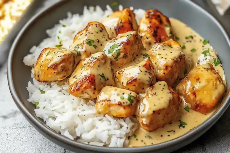 Honig Senf Hähnchen Reis