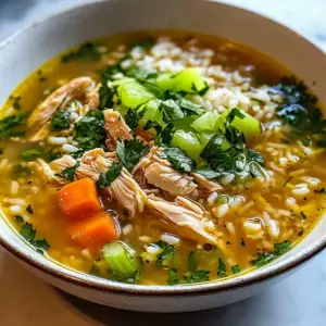 Hühner-Reis-Suppe mit speziellem Kräuter-Extrakt