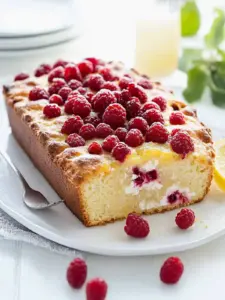 Saftiger Johannisbeerkuchen mit Joghurt und Zitrone