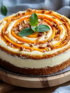 Karottenkuchen Käsekuchen Wirbel