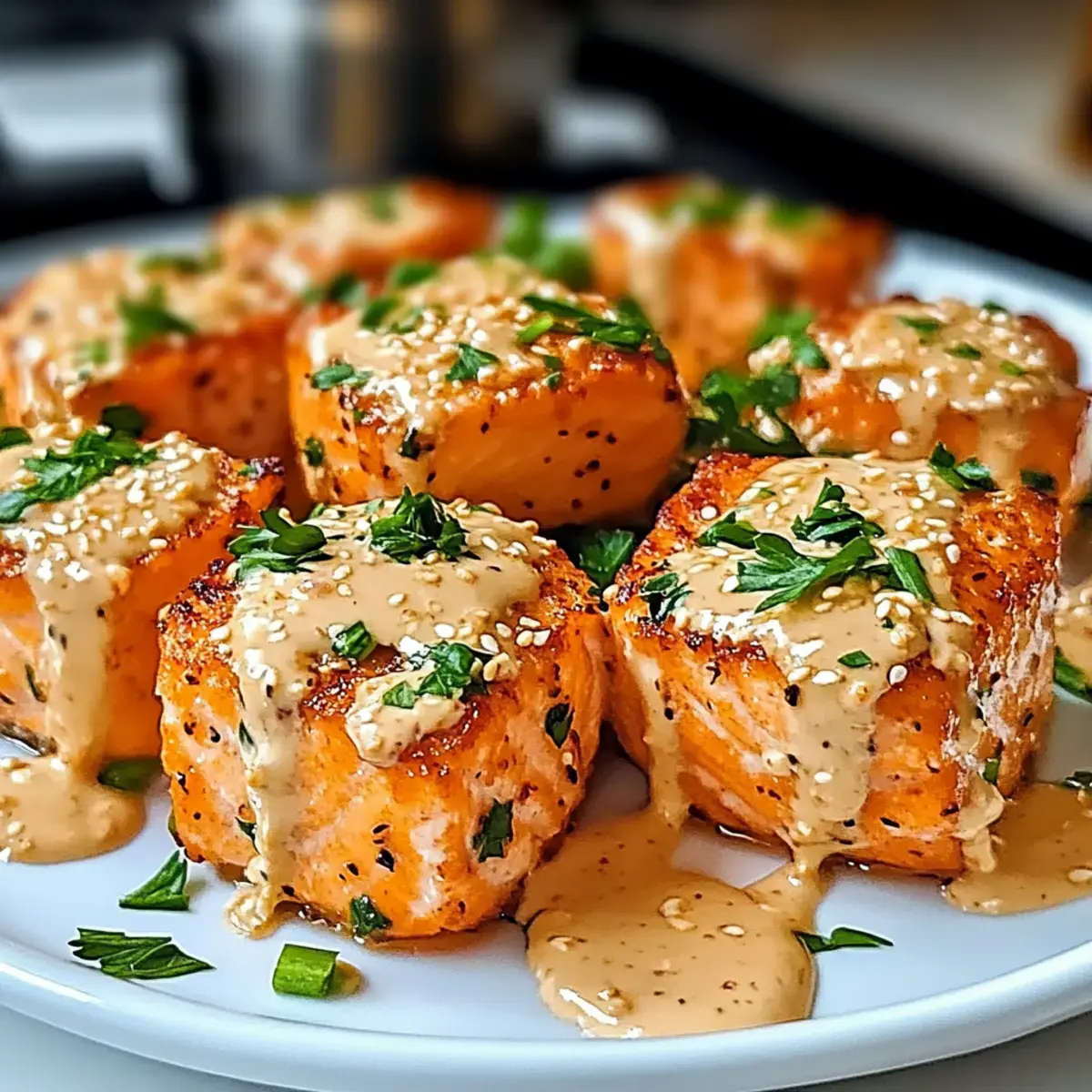 Knusprige Bang Bang Lachs Bissen – Ein köstlicher Snack 2 Knusprige Bang Bang Lachs Bissen