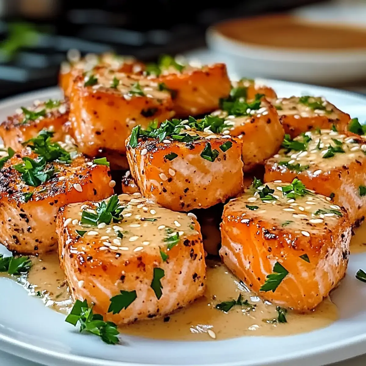 Knusprige Bang Bang Lachs Bissen