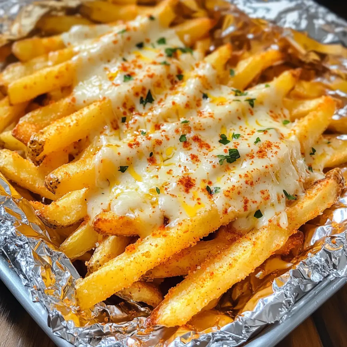 Einfache Käse Ranch Folie Paket Käse Pommes für jeden Campfire 2 Käse Ranch Folie Paket Käse Pommes
