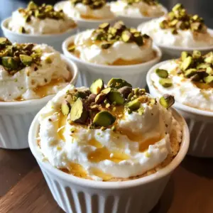 Ricotta-Tassen mit Honig und Pistazien