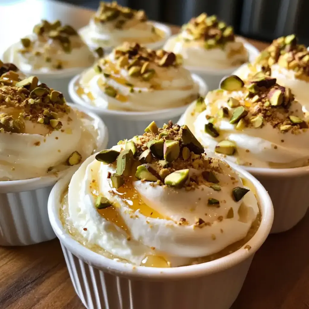 Ricotta Tassen Honig Pistazien