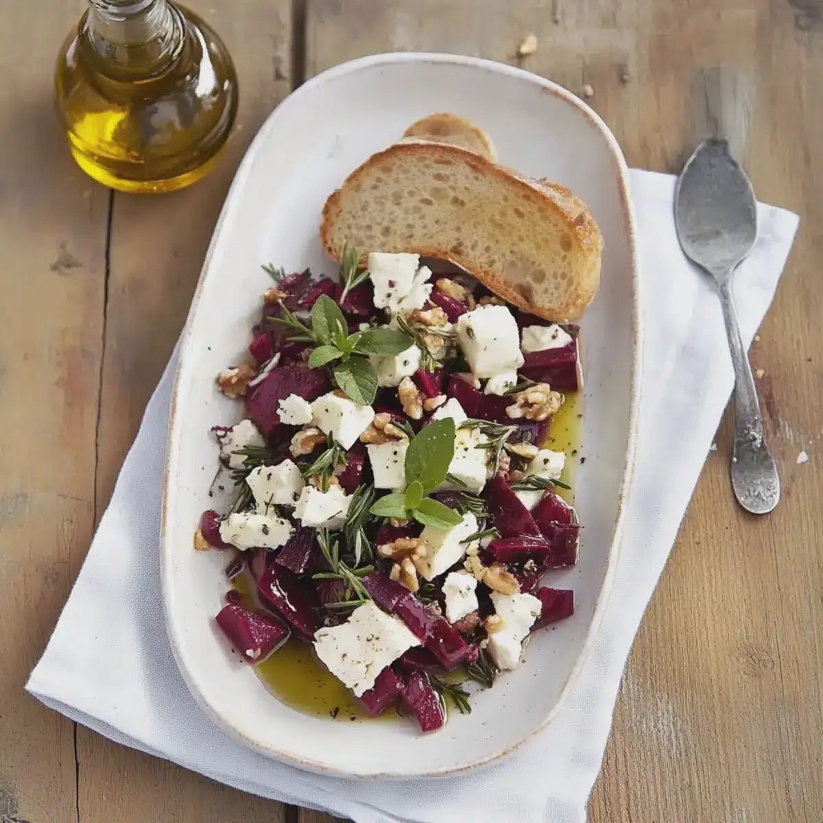 Rote Bete Walnuss Salat mit Feta für frische Akzente 2 Rote Bete Walnuss Salat mit Feta