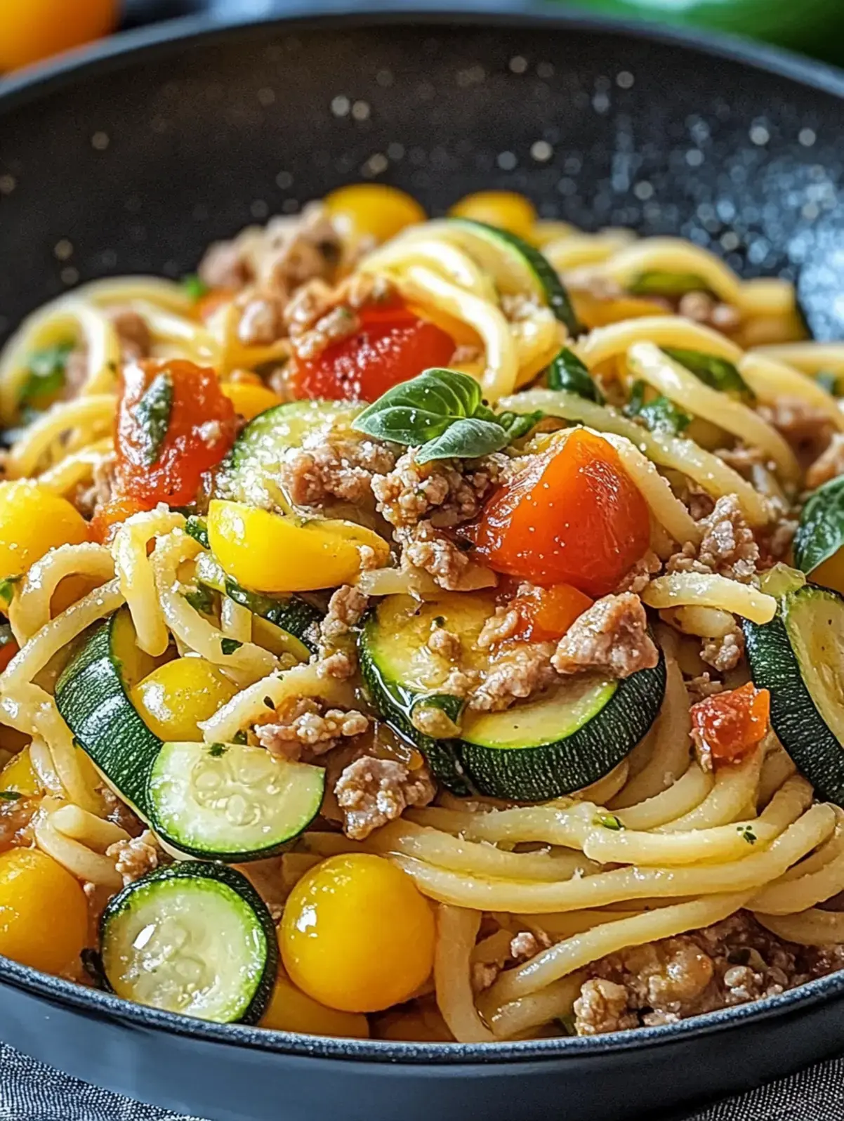 Saftige Sommerliche Bunte Zucchini-Hackfleisch-Pasta-Freude 2 Saftige Sommerliche Bunte Zucchini-Hackfleisch-Pasta-Freude