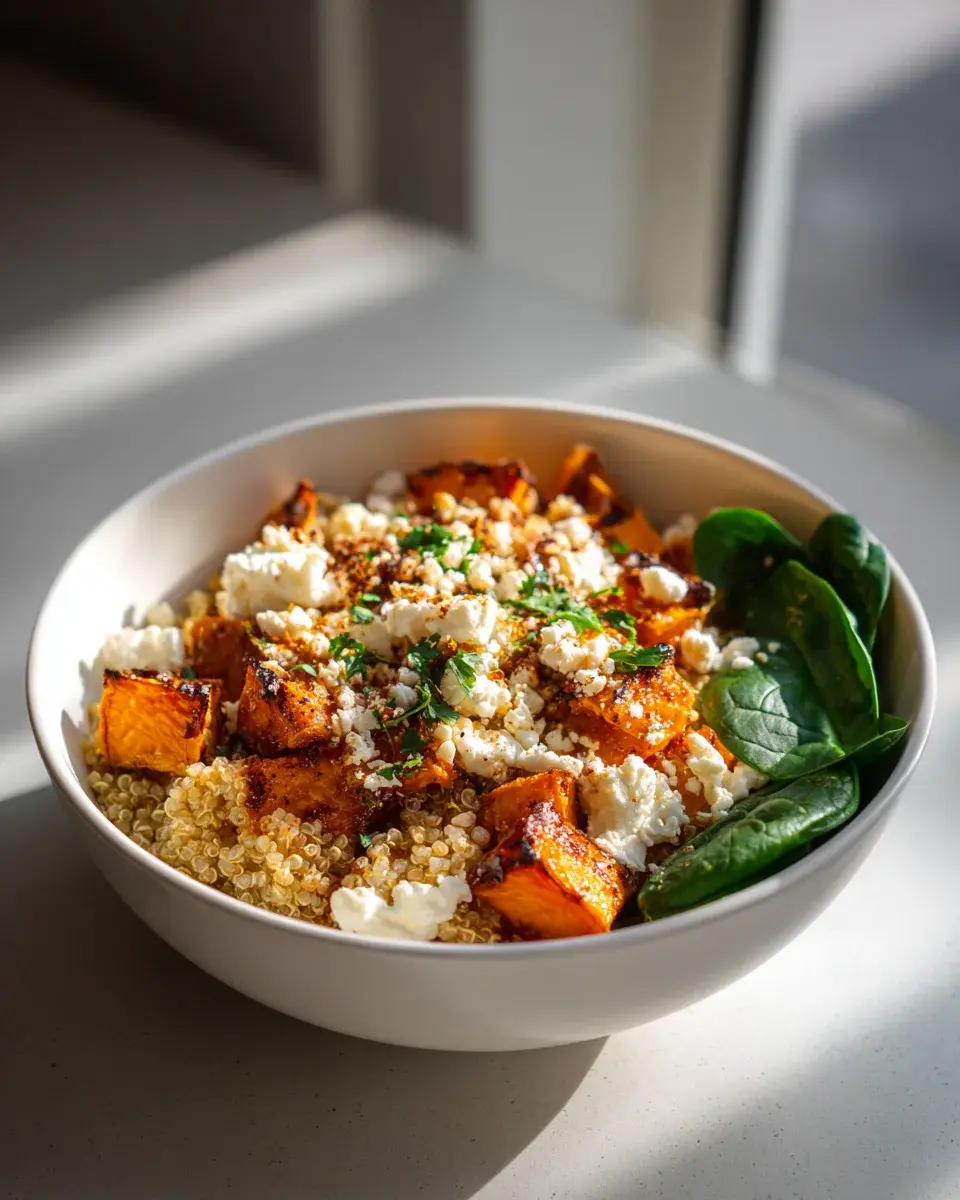 Gesunde Süßkartoffel Quinoa Bowl: Honig, Feta, einfach lecker! - ladysavor.de 2 Süßkartoffel Quinoa Bowl Honig Feta
