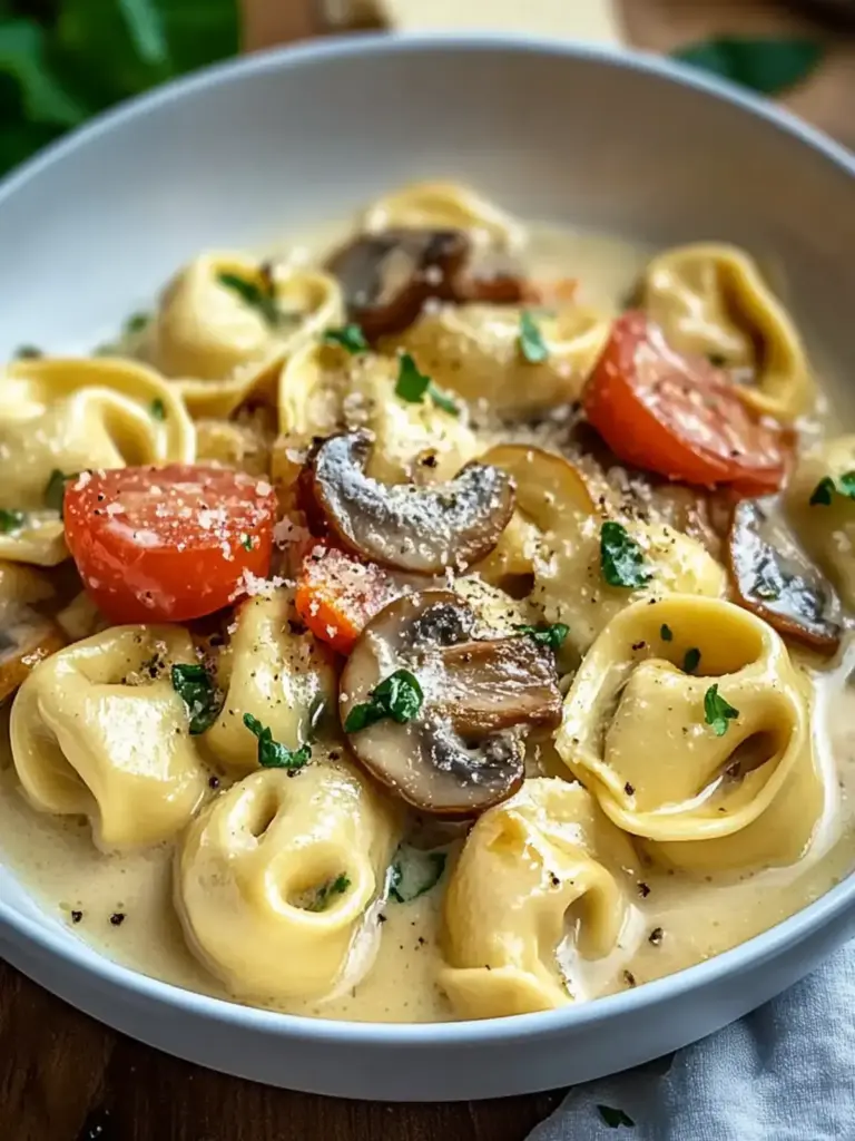 Tortellini in Champignon Sahne Soße