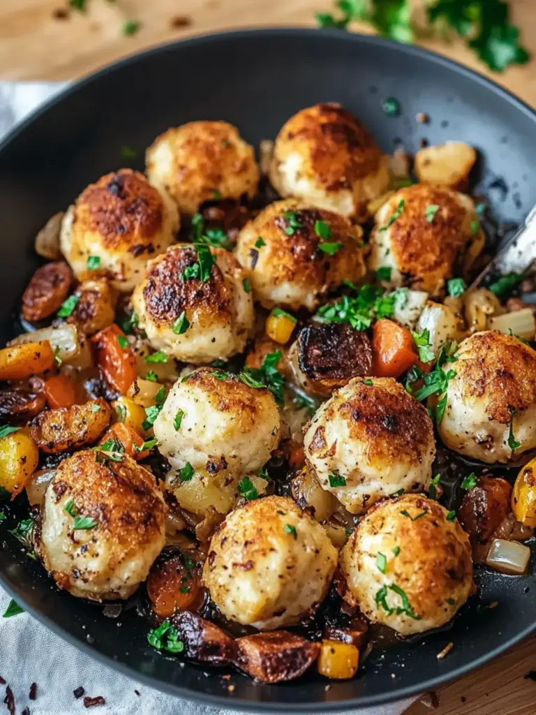 Vegane Mini Knödel Pfanne