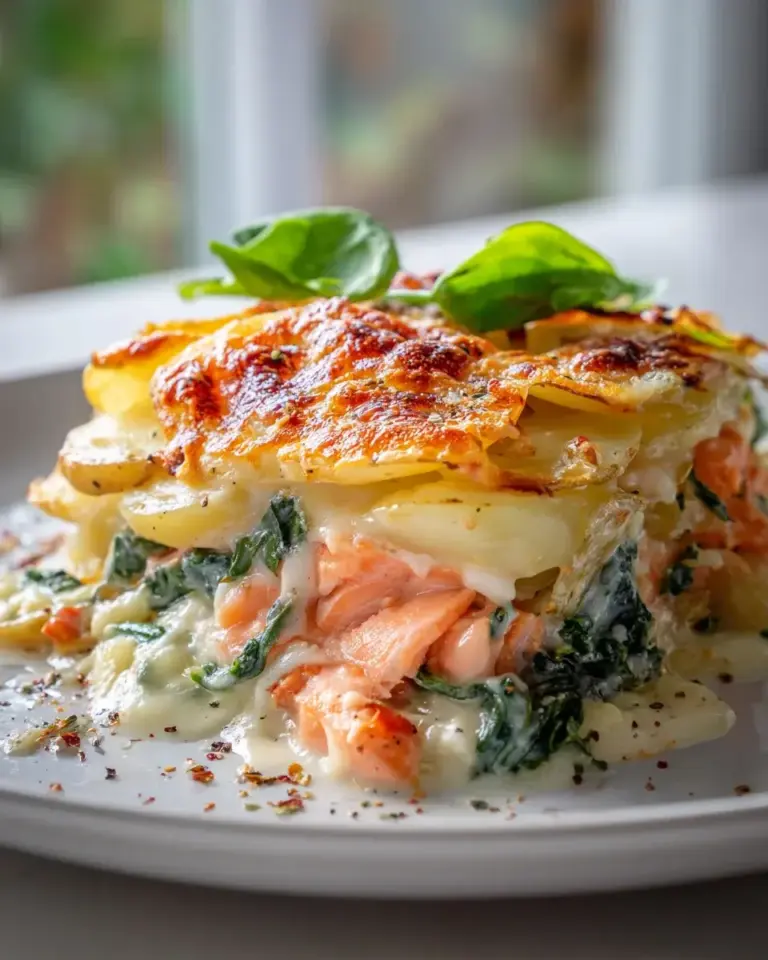 Zarter Lachs Auflauf mit Kartoffeln