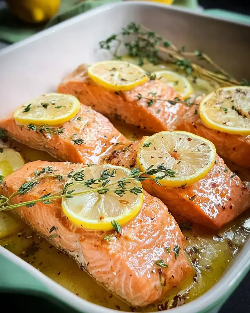 Zitronen Lachs aus dem Ofen