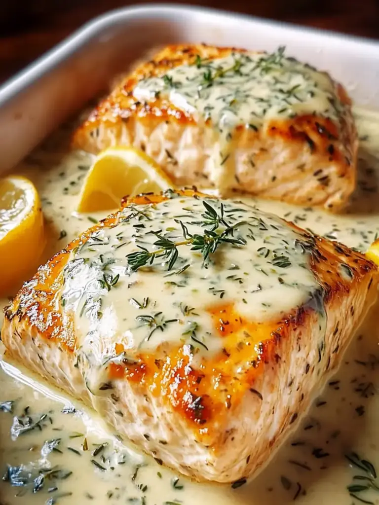 cremiges Lachsfilet aus dem Ofen
