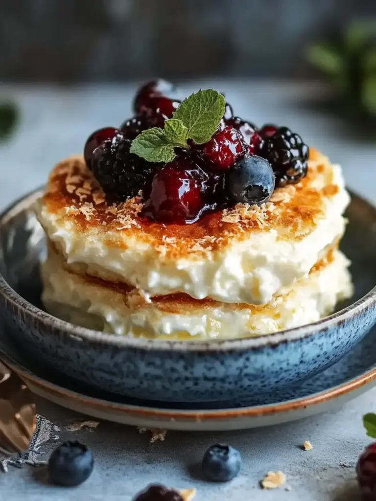 fluffige griechische Joghurt-Pfannkuchen