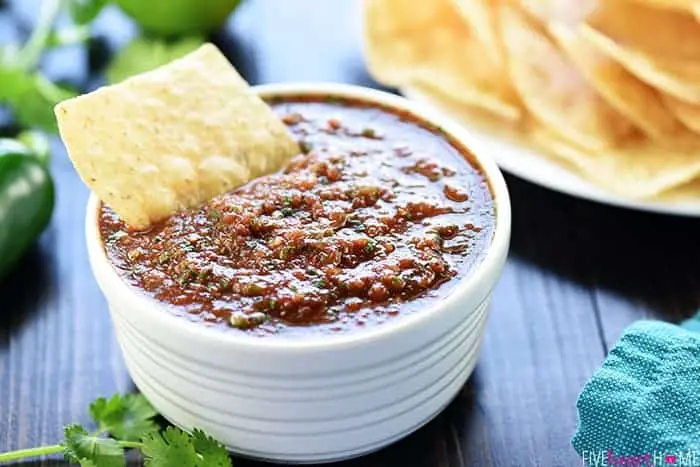 frische einfache salsa aus dosen tomaten