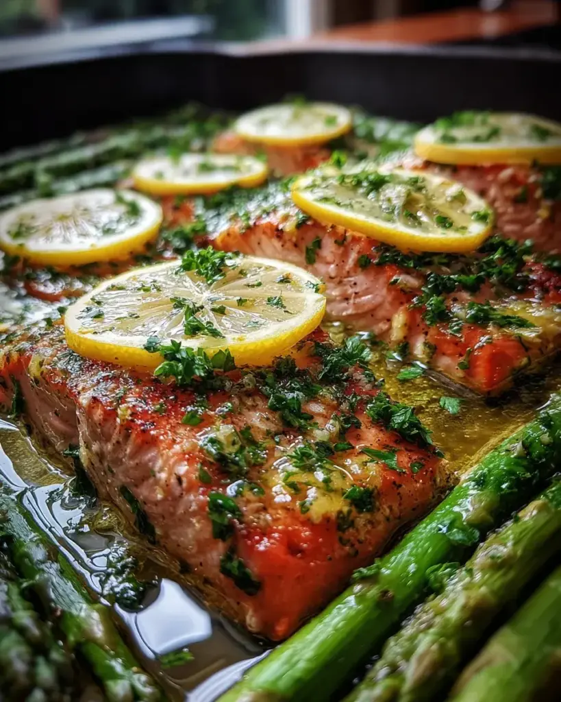würziger ofen lachs grüner spargel